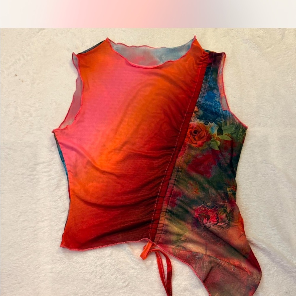 Vibrant Multicolor Sleeveless Top